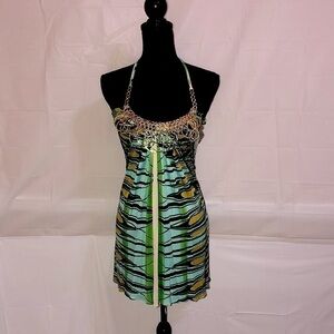 SKY Halter Top Dress 100% Silk Size XS NWOT
